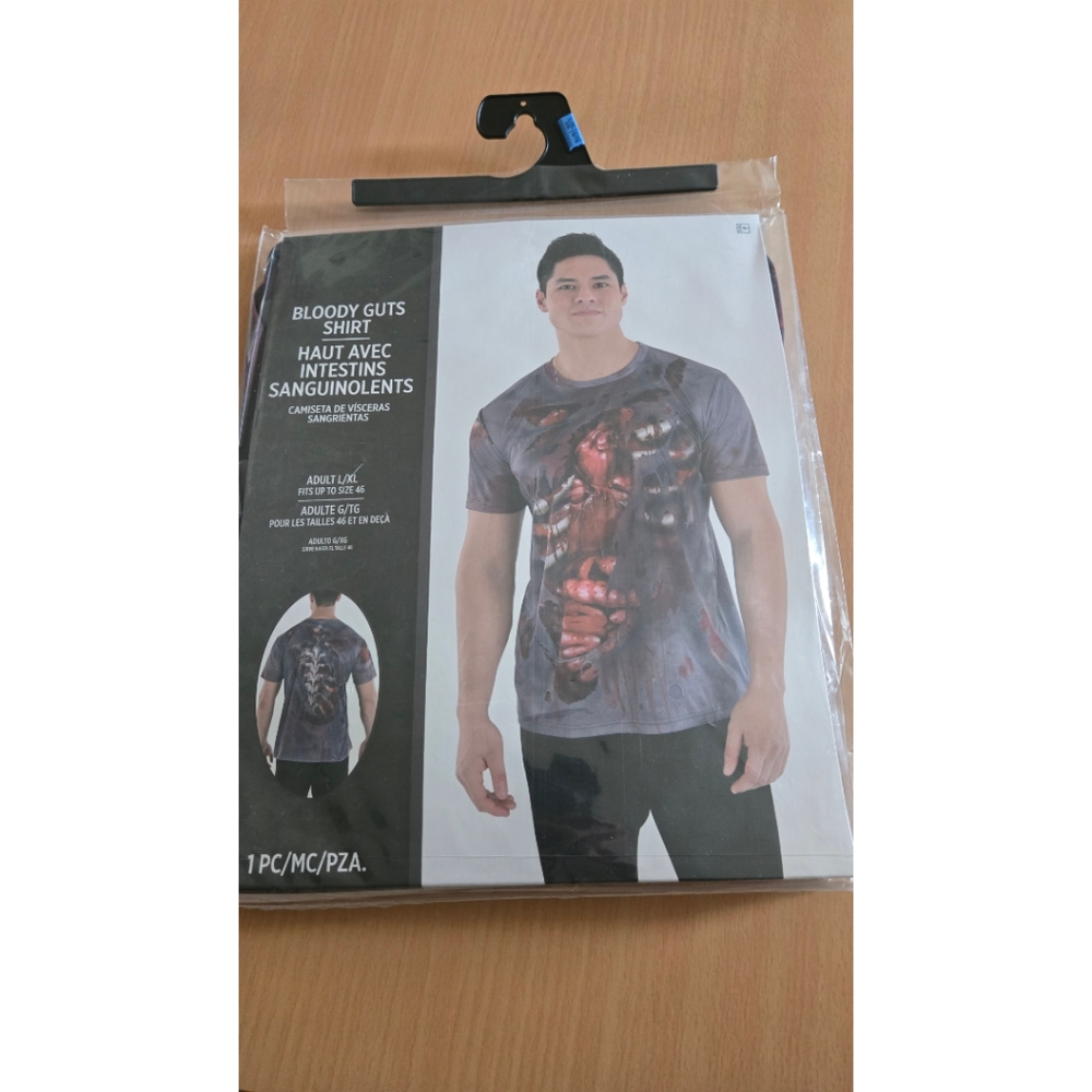Bloody Guts Zombie Graphic Men's Shirt - Picture 4 of 5